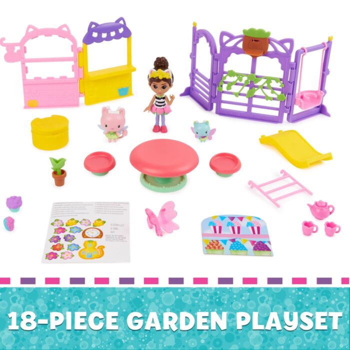 Gabby’s Dollhouse Kitty Fairy Garden Party Playset - Image 2