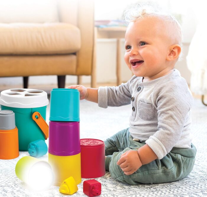 Shape Sorting Stack N' Nest Buckets (10 Pcs) | 6M+ - Image 3