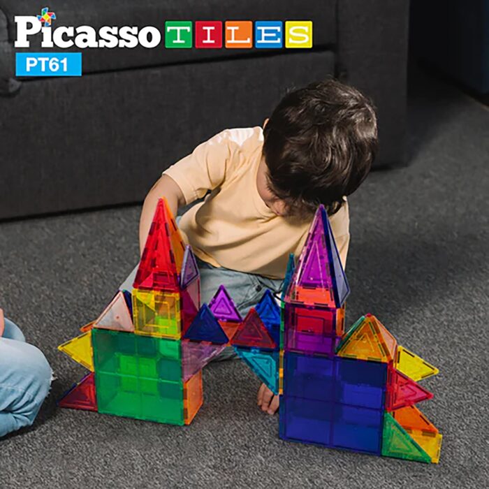 Picasso Tiles - 3D Magnetic Building Tiles - 61Pcs - Image 2