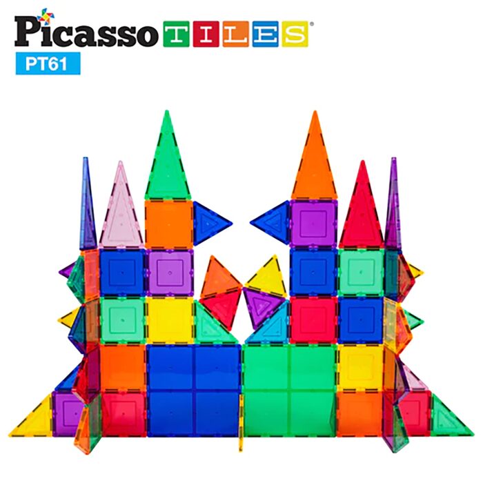 Picasso Tiles - 3D Magnetic Building Tiles - 61Pcs - Image 3