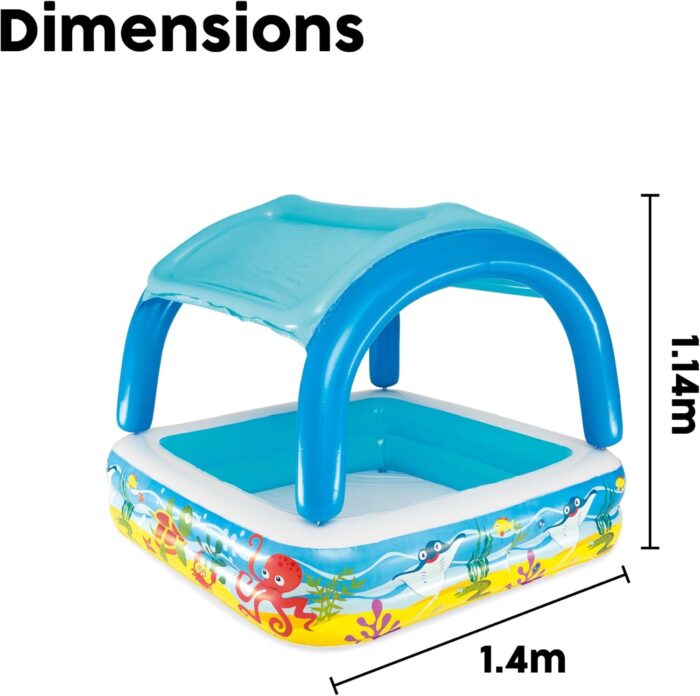Bestway -Play Pool With Canopy 140X140X114 cm - Image 3