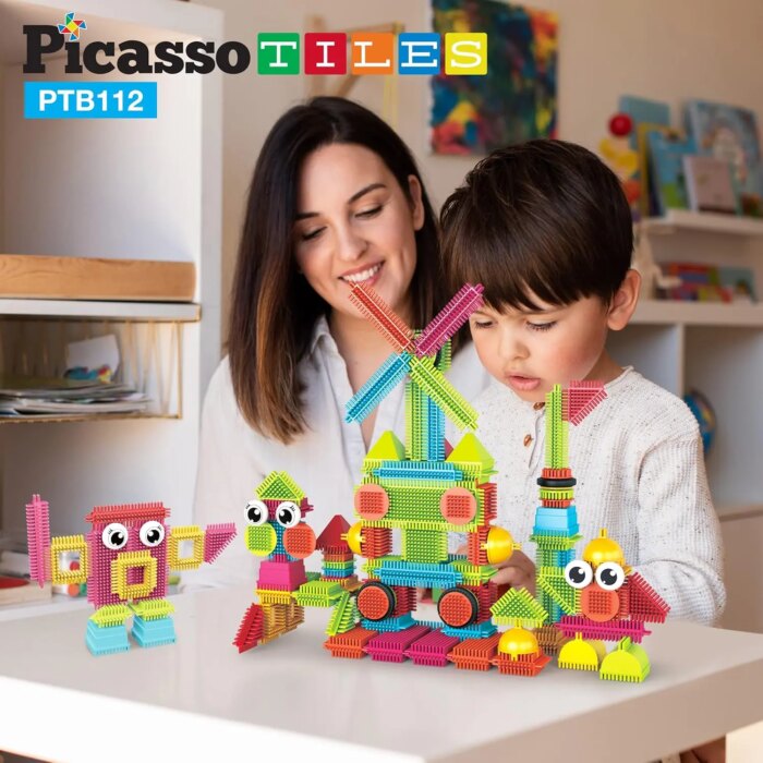 Bristle Shape Building Blocks 112 pcs – PicassoTiles - Image 2