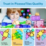 101 Piece Magnetic Tile Building Set with Carry Case– PicassoTiles - Image 3