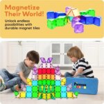 101 Piece Magnetic Tile Building Set with Carry Case– PicassoTiles - Image 4