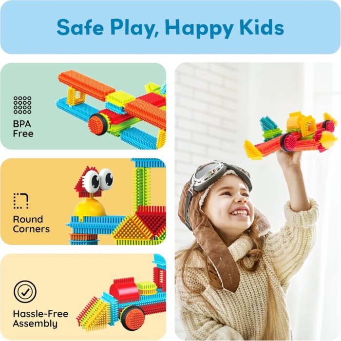 ⁦Hedgehog Building Block Set 240 pcs – PicassoTiles⁩ - الصورة ⁦7⁩