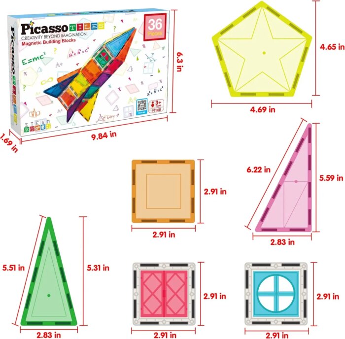 Magnetic Building Set 36 pcs – PicassoTiles - Image 7