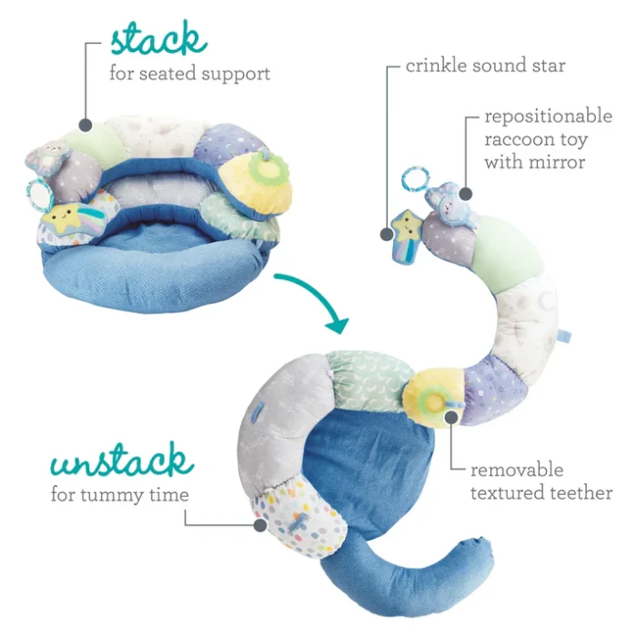 ⁦Infantino 2-in-1 Tummy Time & Seated Support⁩ - الصورة ⁦7⁩