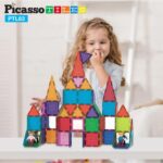 ⁦Picasso Tiles - Magnetic Building Bricks And Tiles - 63 Pcs⁩ - الصورة ⁦4⁩