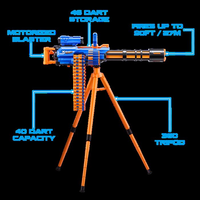 X-Shot Insanity Motorized Age Fire Gatling Gun w/ Tripod - Image 8