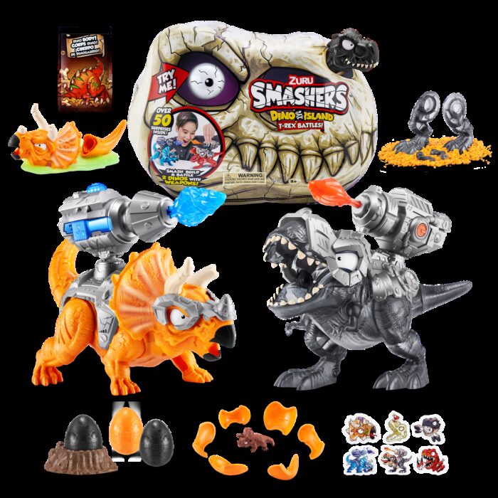 Smashers Dino Island T-Rex Battle Playset (Large) (S1) - Image 4