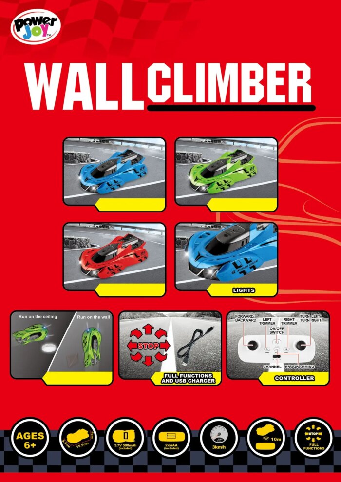 ⁦Power Joy Wall Climber – Remote Control Car⁩ - الصورة ⁦7⁩