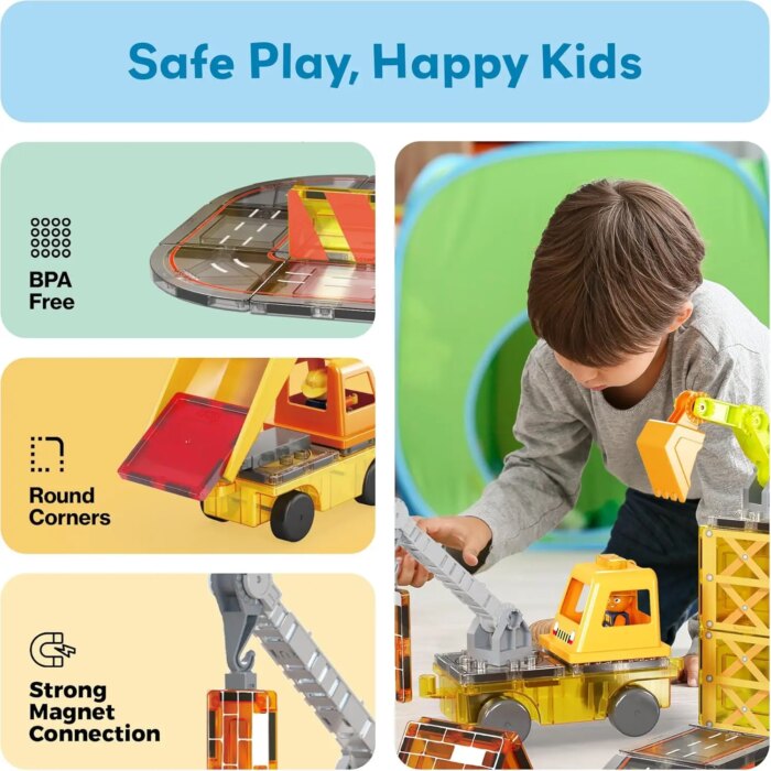 Magnetic Construction Truck Set 50 pcs – PicassoTiles - Image 4
