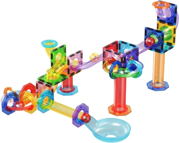 Magnetic Marble Run Set 60 pcs – PicassoTiles - Image 2