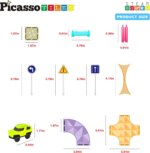 ⁦Magnetic Race Track Set 40 pcs – PicassoTiles⁩ - الصورة ⁦8⁩