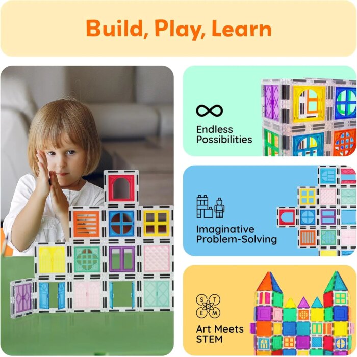 ⁦Window & Door Clip-On Magnetic Set 40 pcs – PicassoTiles⁩ - الصورة ⁦5⁩