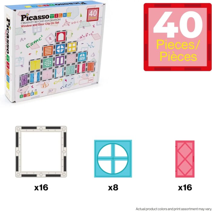 ⁦Window & Door Clip-On Magnetic Set 40 pcs – PicassoTiles⁩ - الصورة ⁦2⁩